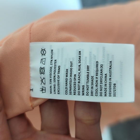 Bardot Melinda Stripe High Low Dress Orange Sz Medium Front Button High Low - Picture 12 of 13